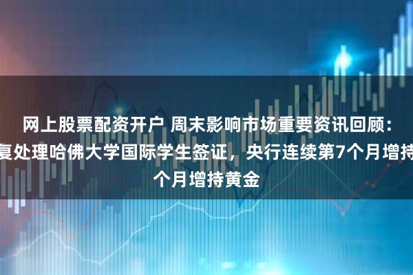 网上股票配资开户 周末影响市场重要资讯回顾：美恢复处理哈佛大学国际学生签证，央行连续第7个月增持黄金