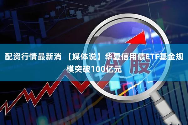 配资行情最新消 【媒体说】华夏信用债ETF基金规模突破100亿元